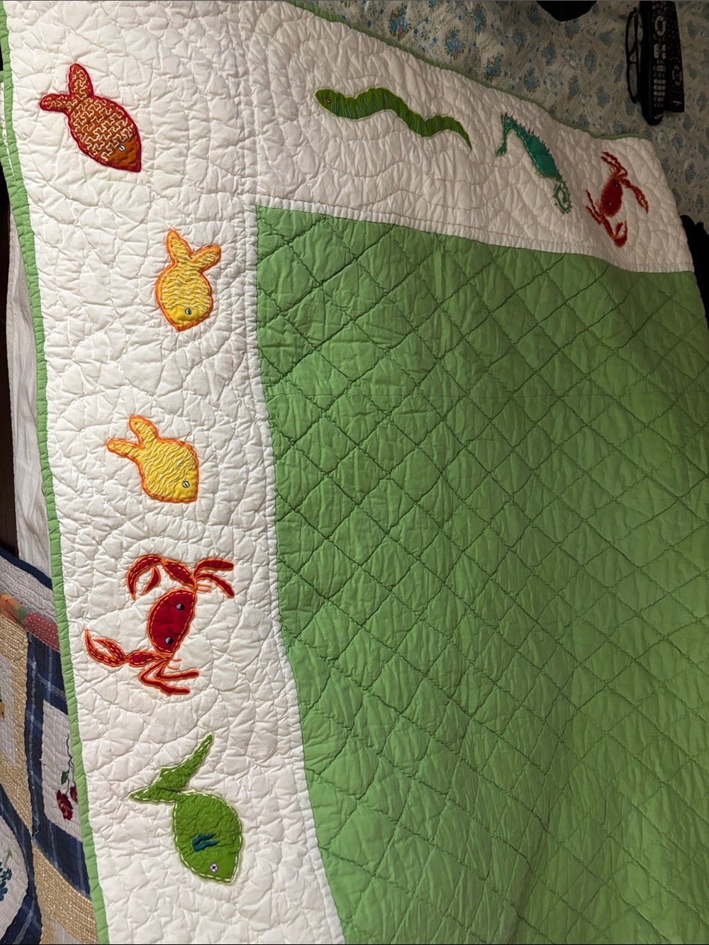 Nautical Quilt with Sea LifeAppliqués
